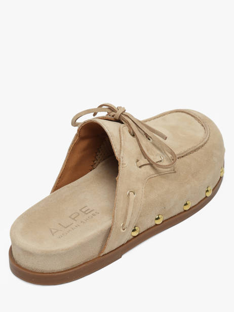 Slippers Uit Leder Alpe Beige women 53971108 ander zicht 2